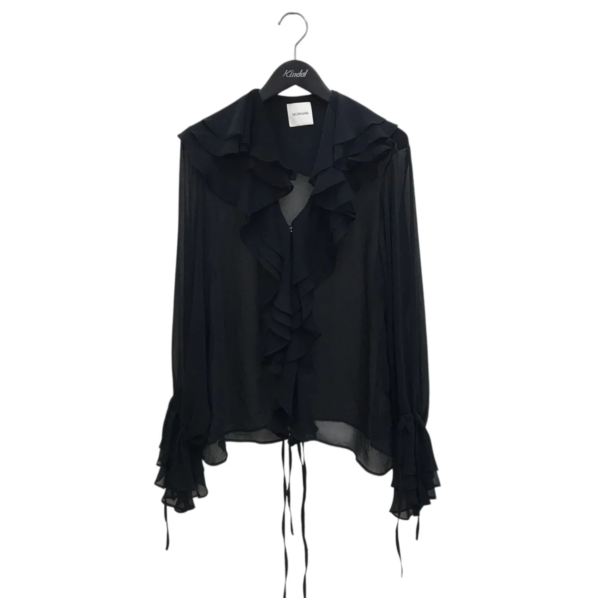 24SSAIRY RUFFLE OVER BLOUSEラッフルブラウス112410430160