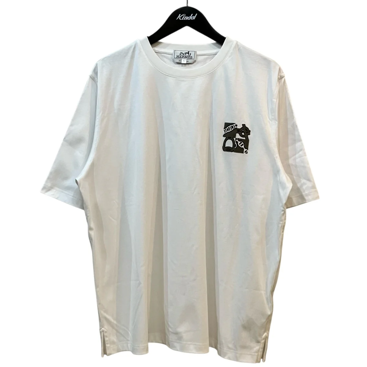 「Metallerie au Carre」レザーパッチTシャツ