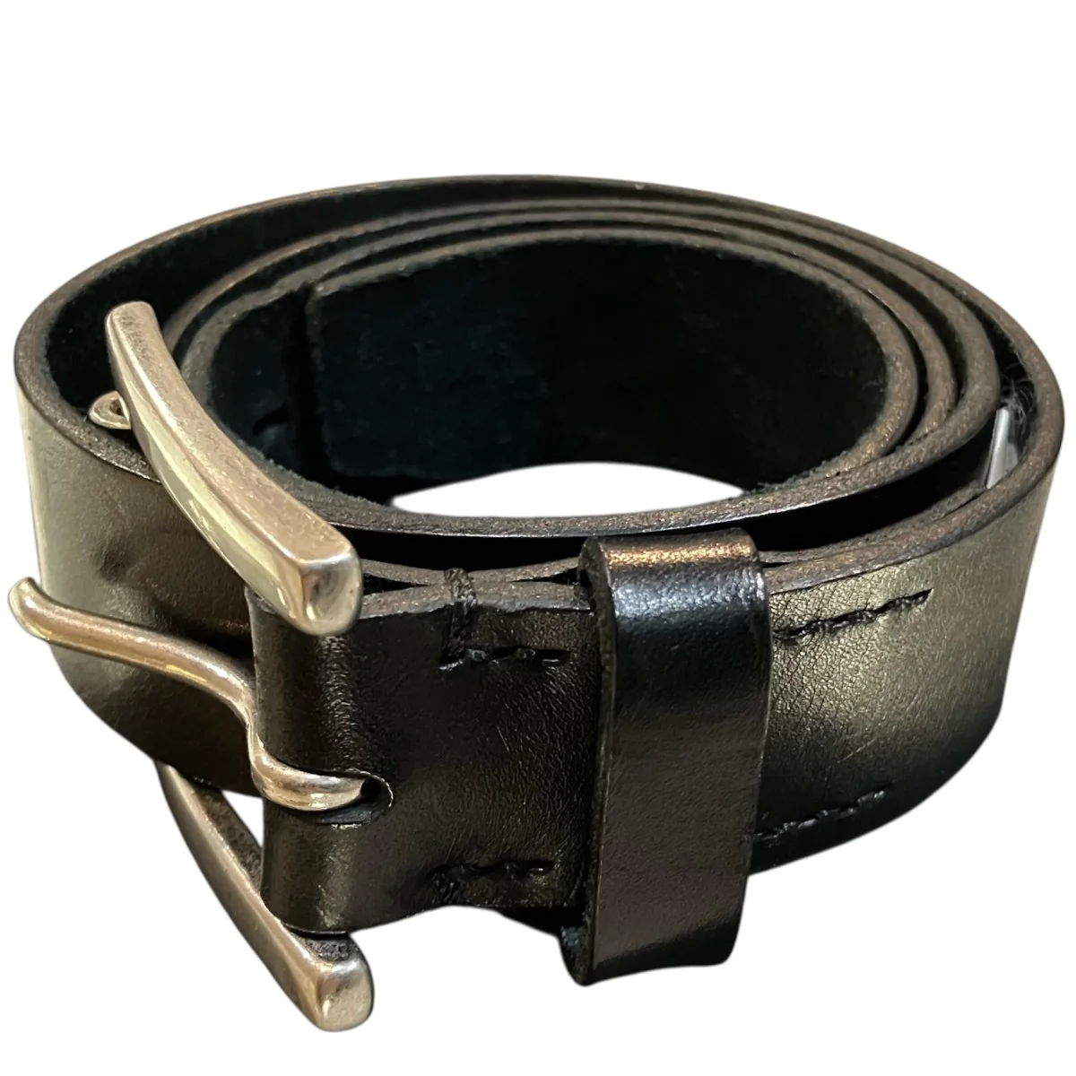 「MATT SOFT OIL LEATHER 30MM PLAIN BELT」レザーベルトHZ F01 766 1 02
