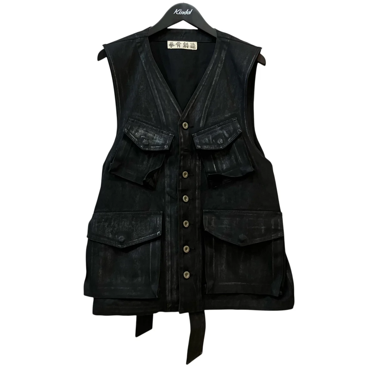 コットンデザインベストTIE VEST