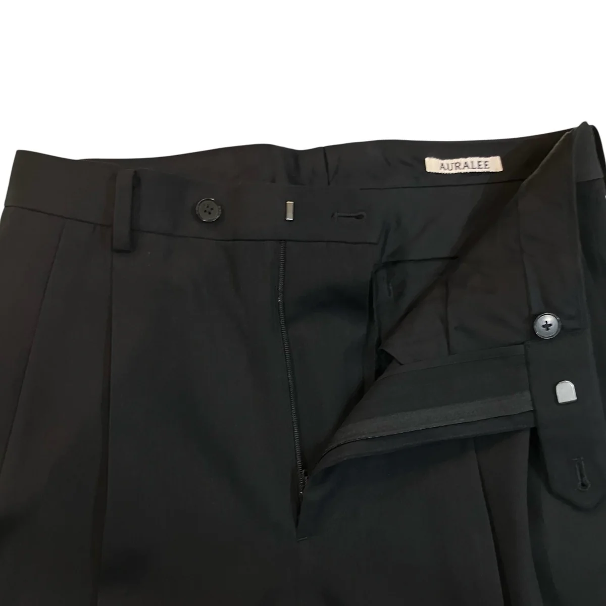 「LIGHT WOOL MAX GABARDINE TWO-TUCK SLACKS」スラックスA24AP03MG - Image 3