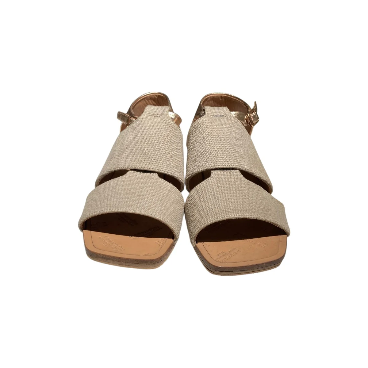 LEATHER CANVAS OPEN TOE SANDALサンダルS38WP0338 - Image 3