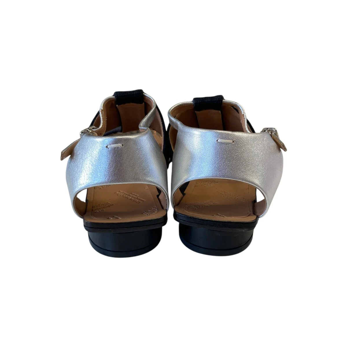 LEATHER CANVAS OPEN TOE SANDALサンダルS38WP0338 - Image 4