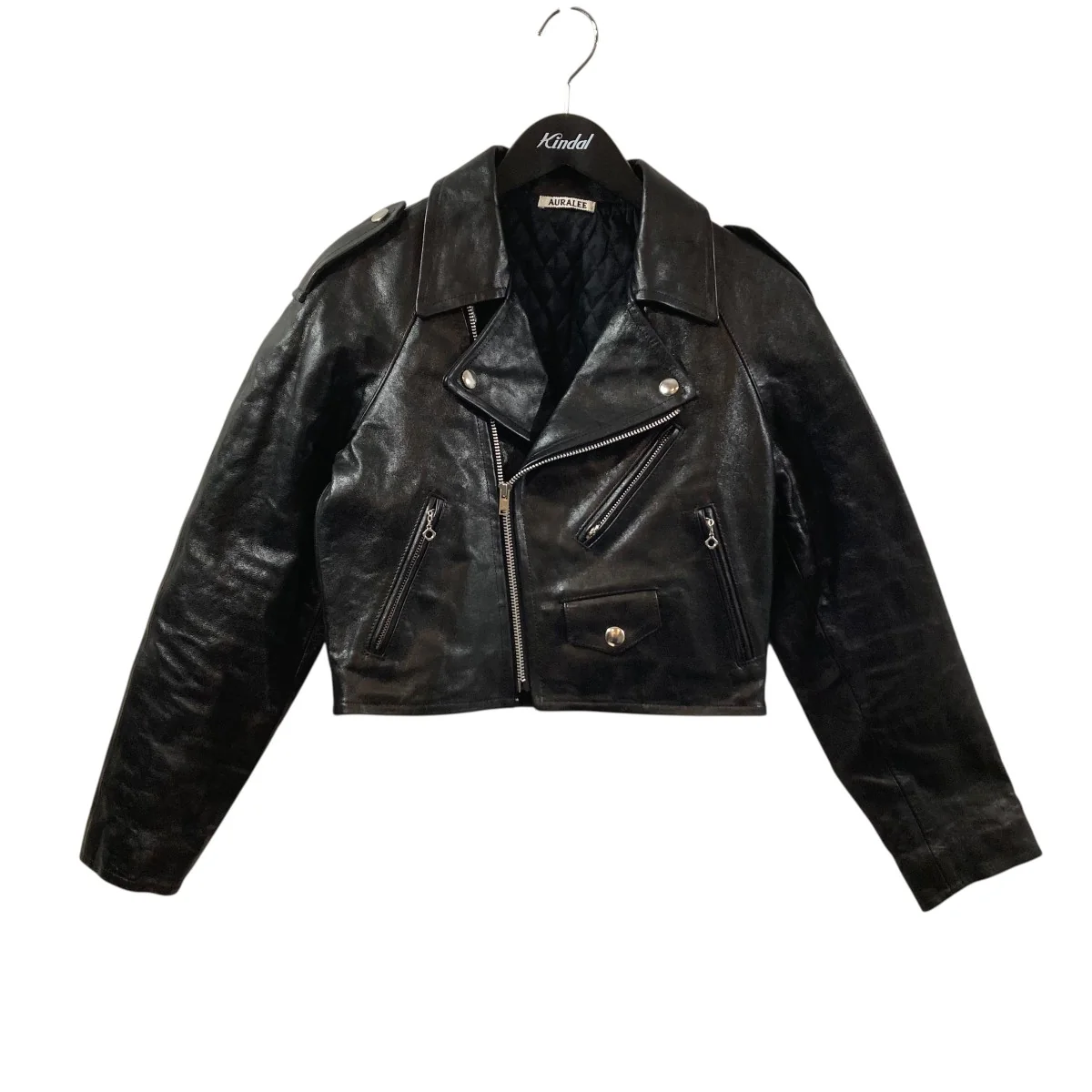 LAMB LEATHER CROPED RIDERS JACKETライダースジャケットA25AB03WX
