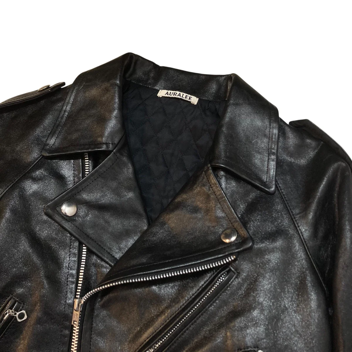 LAMB LEATHER CROPED RIDERS JACKETライダースジャケットA25AB03WX - Image 3