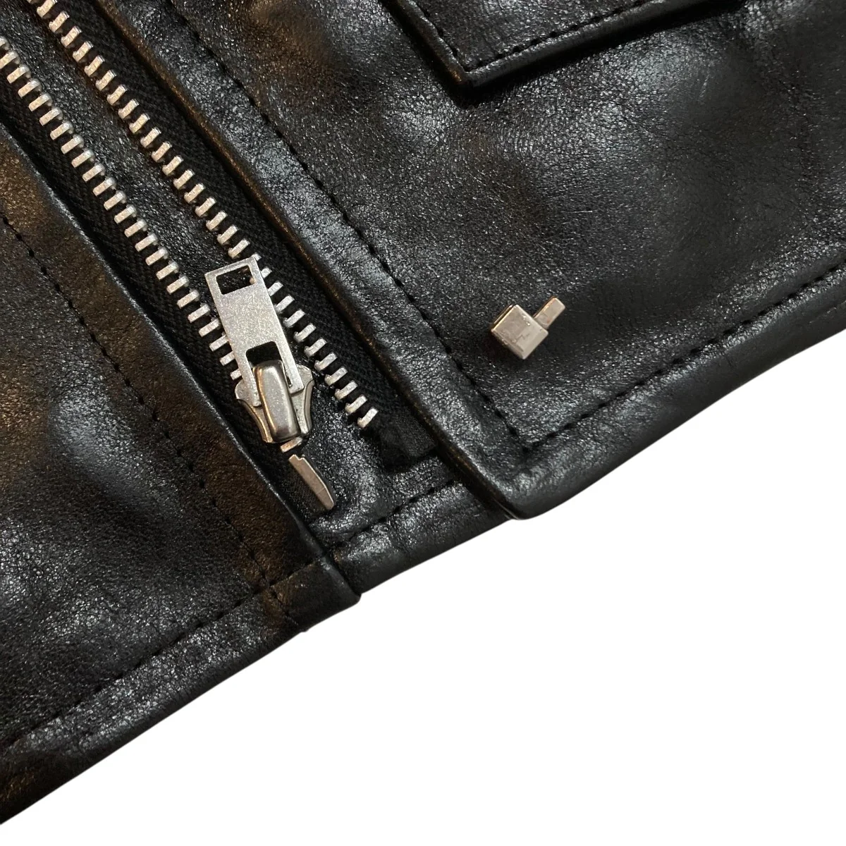 LAMB LEATHER CROPED RIDERS JACKETライダースジャケットA25AB03WX - Image 5