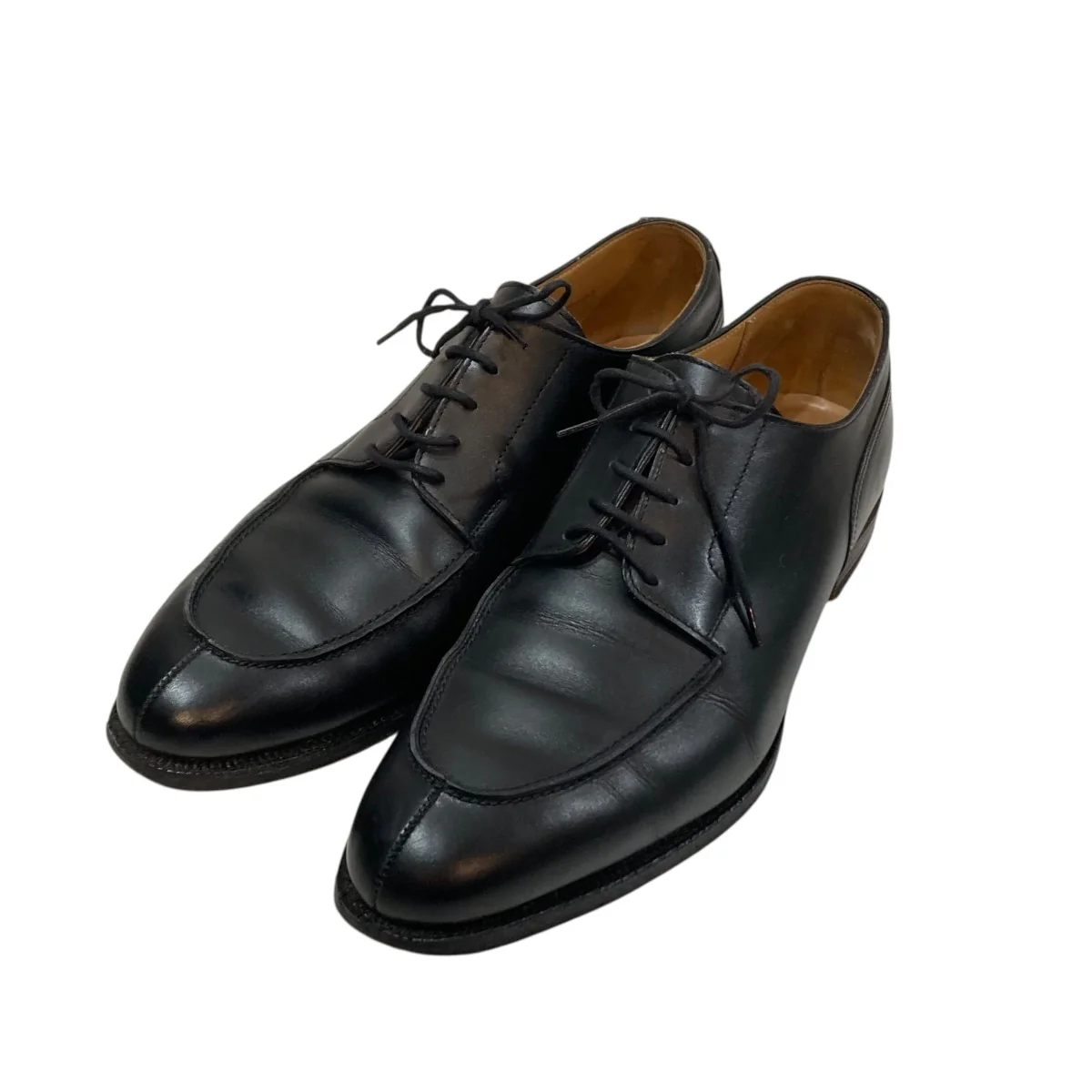 BLACK SPLIT TOE ALGONQUIN LEEATHER SOLEレザーシューズ