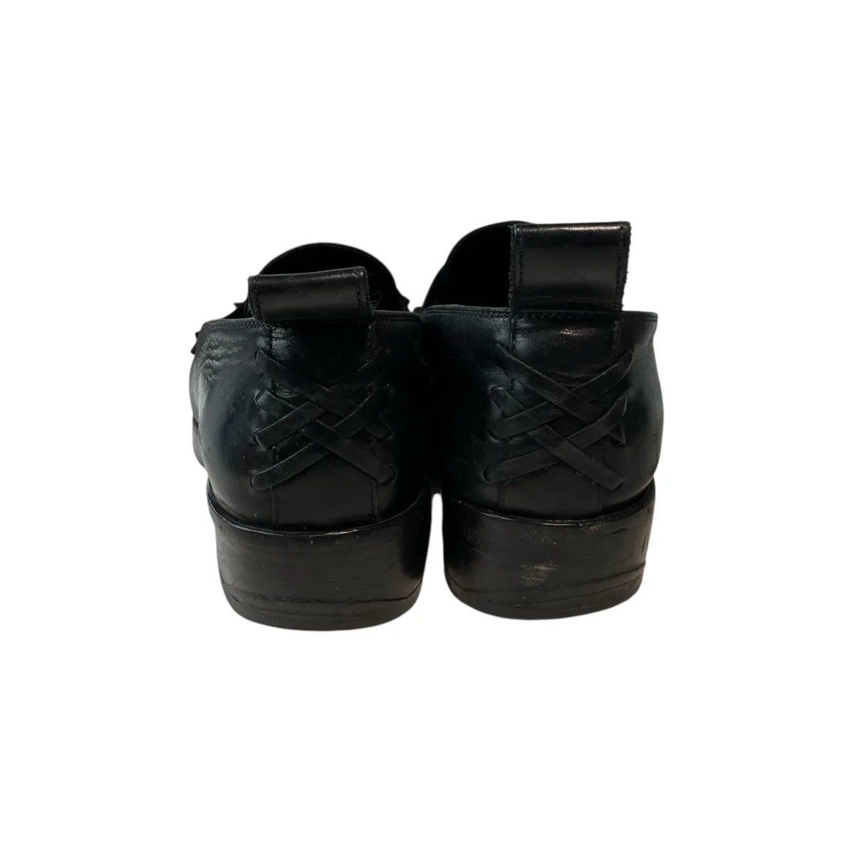 Black Polished Button Loafersローファー - Image 4