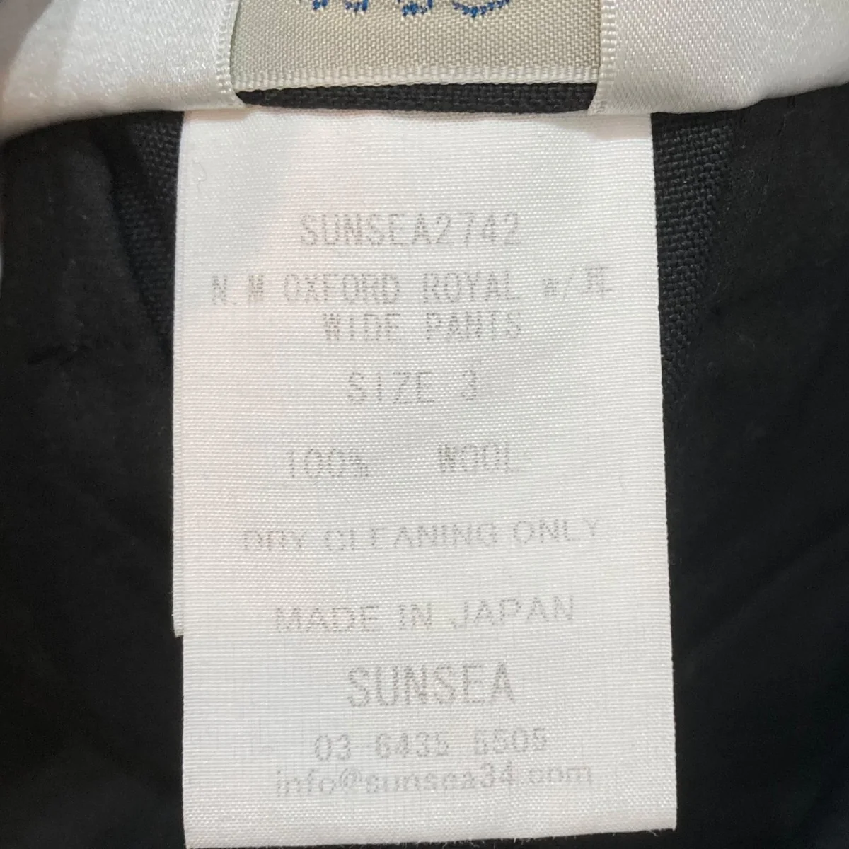 OXFORD ROYAL WIDE PANTSワイドパンツSUNSEA2742 - Image 8