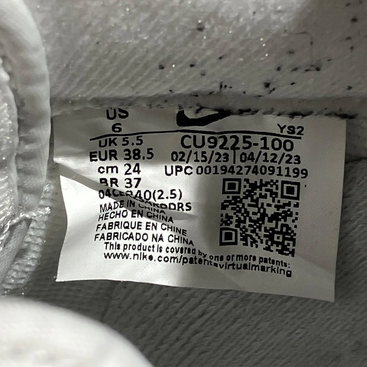 Air Force 1 LowローカットスニーカーCU9225-100 - Image 6