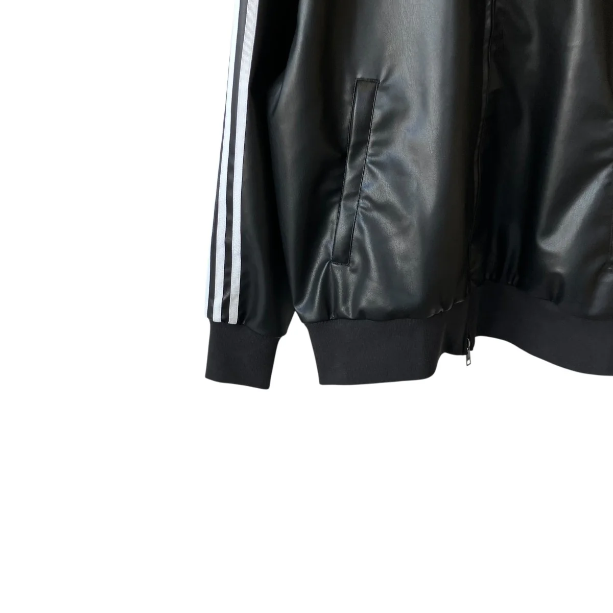 PLEATHER 3STRIPES TRACK TOPトラックジャケットKQ5472 - Image 4