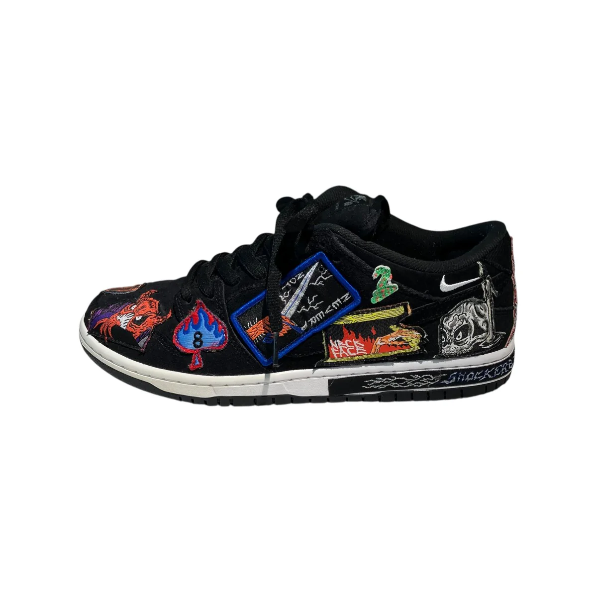 Neck face Dunk Low Black／White／Multi ColorローカットスニーカーDQ4488-001 - Image 2