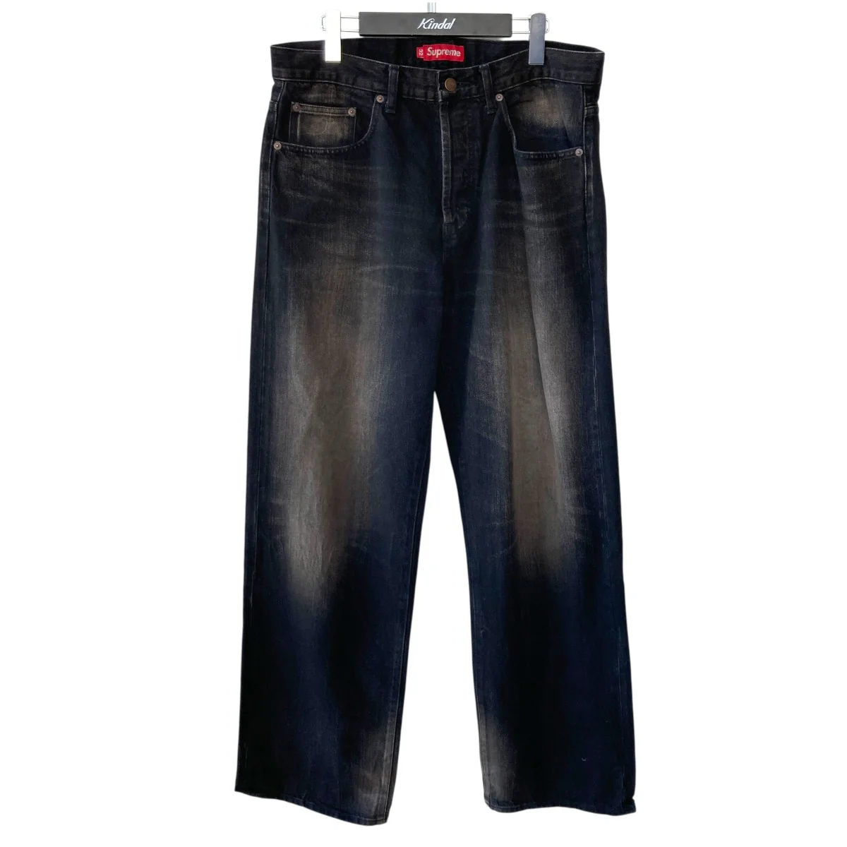Distressed Loose Fit Selvedge Jeanデニムパンツ