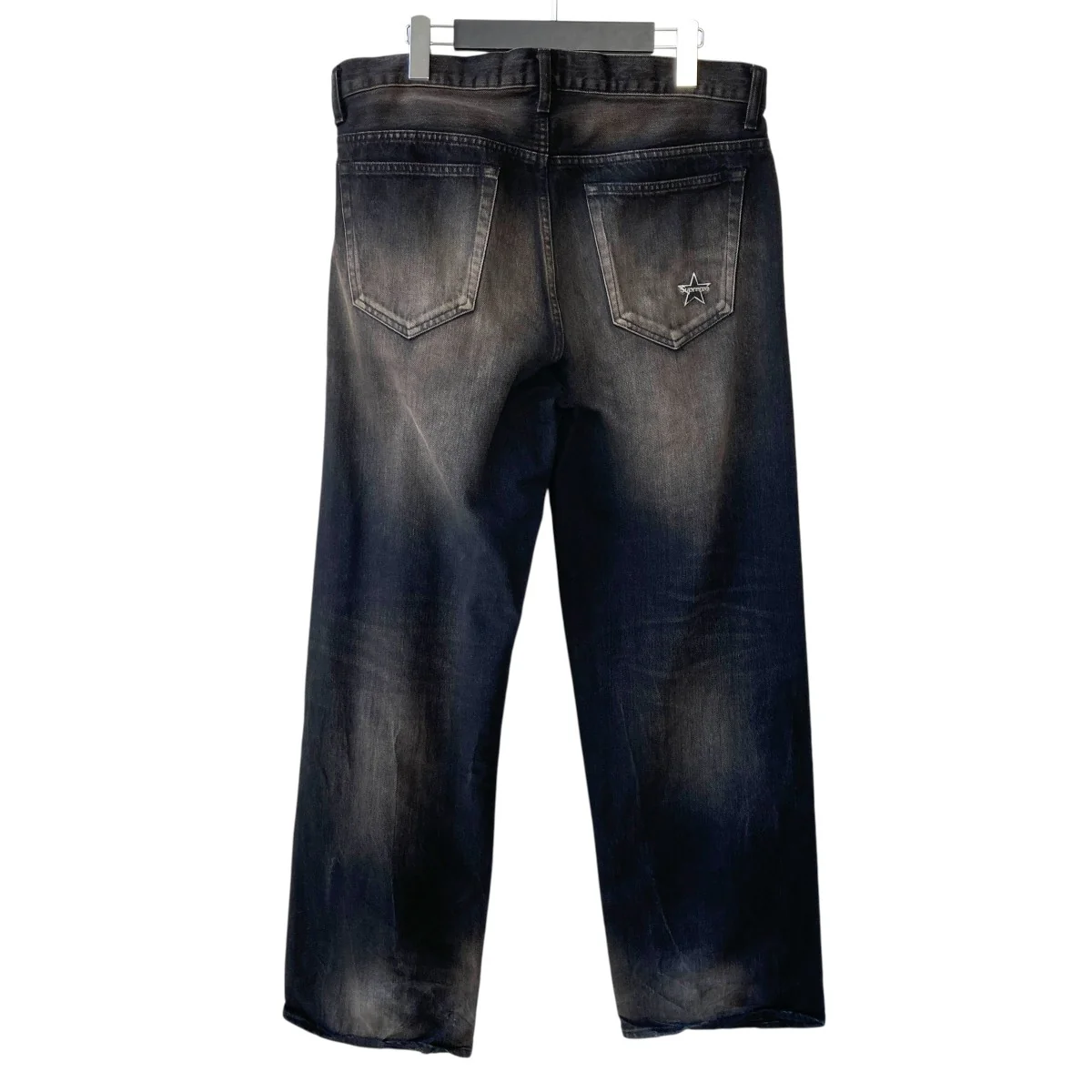 Distressed Loose Fit Selvedge Jeanデニムパンツ - Image 2