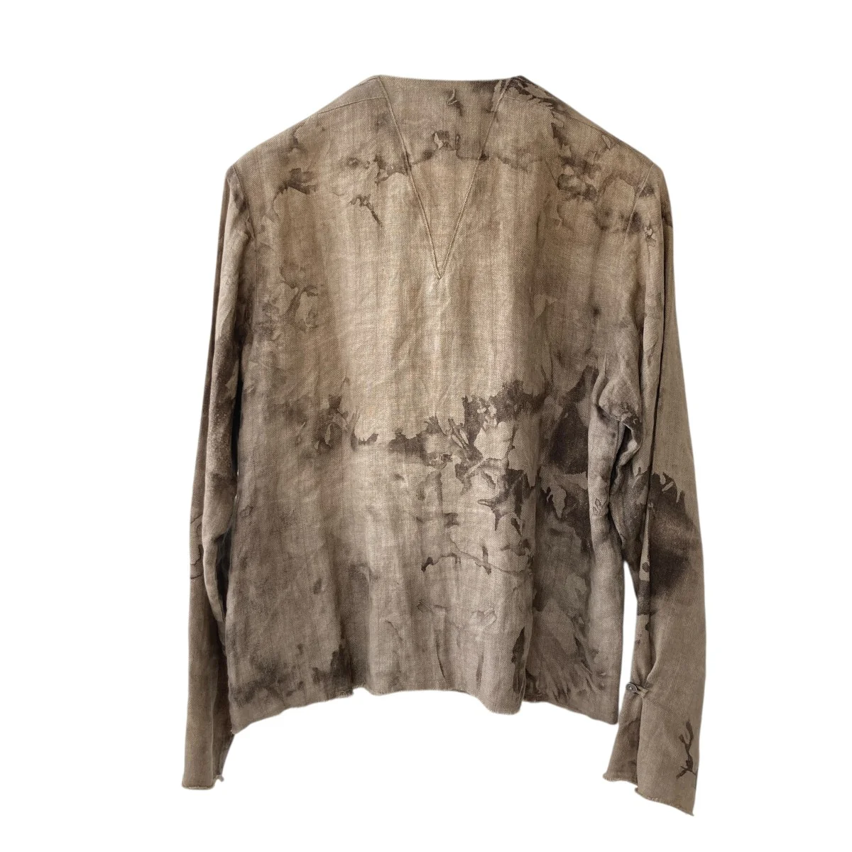 DOUBLE-BREASTED COLLARLESS SHIRT総柄ノーカラーシャツジャケット - Image 2
