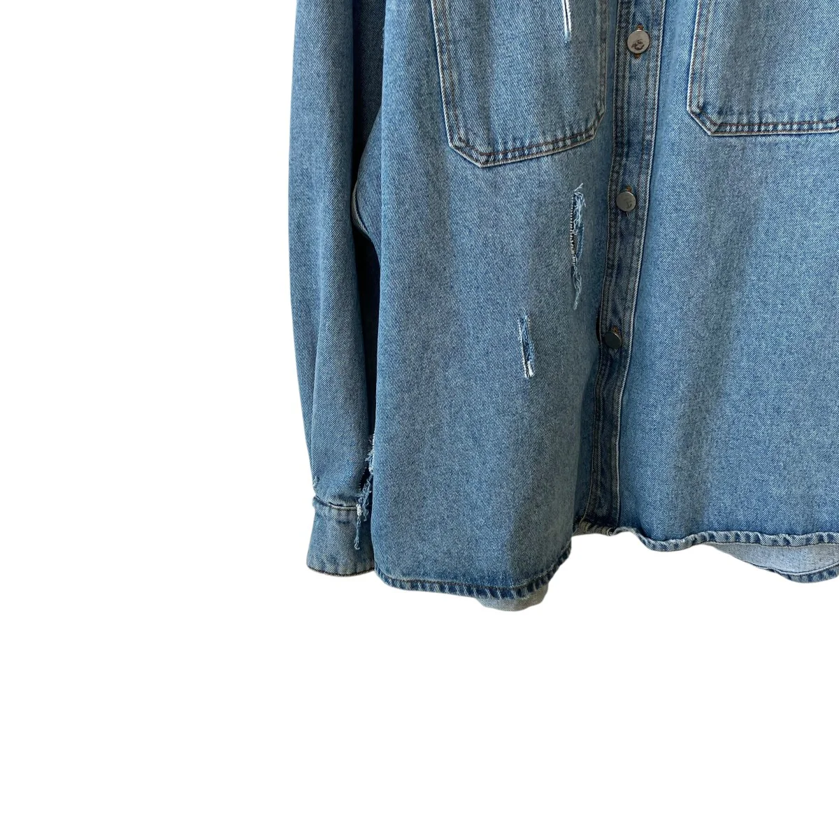 Denim OvershirtデニムシャツジャケットHM00D15 HM043 - Image 4