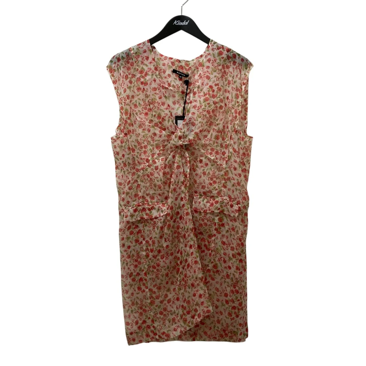 花柄シアーノースリーブブラウス4S-W8011W122