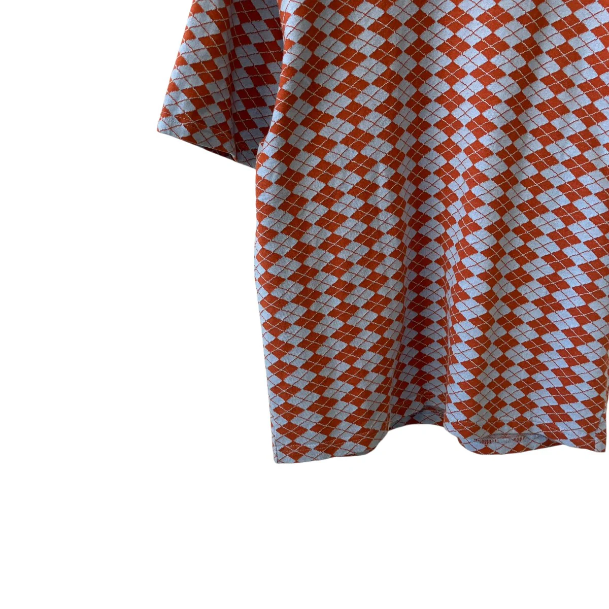 25SSDiamond Jacquard Topアーガイル半袖ニット - Image 4