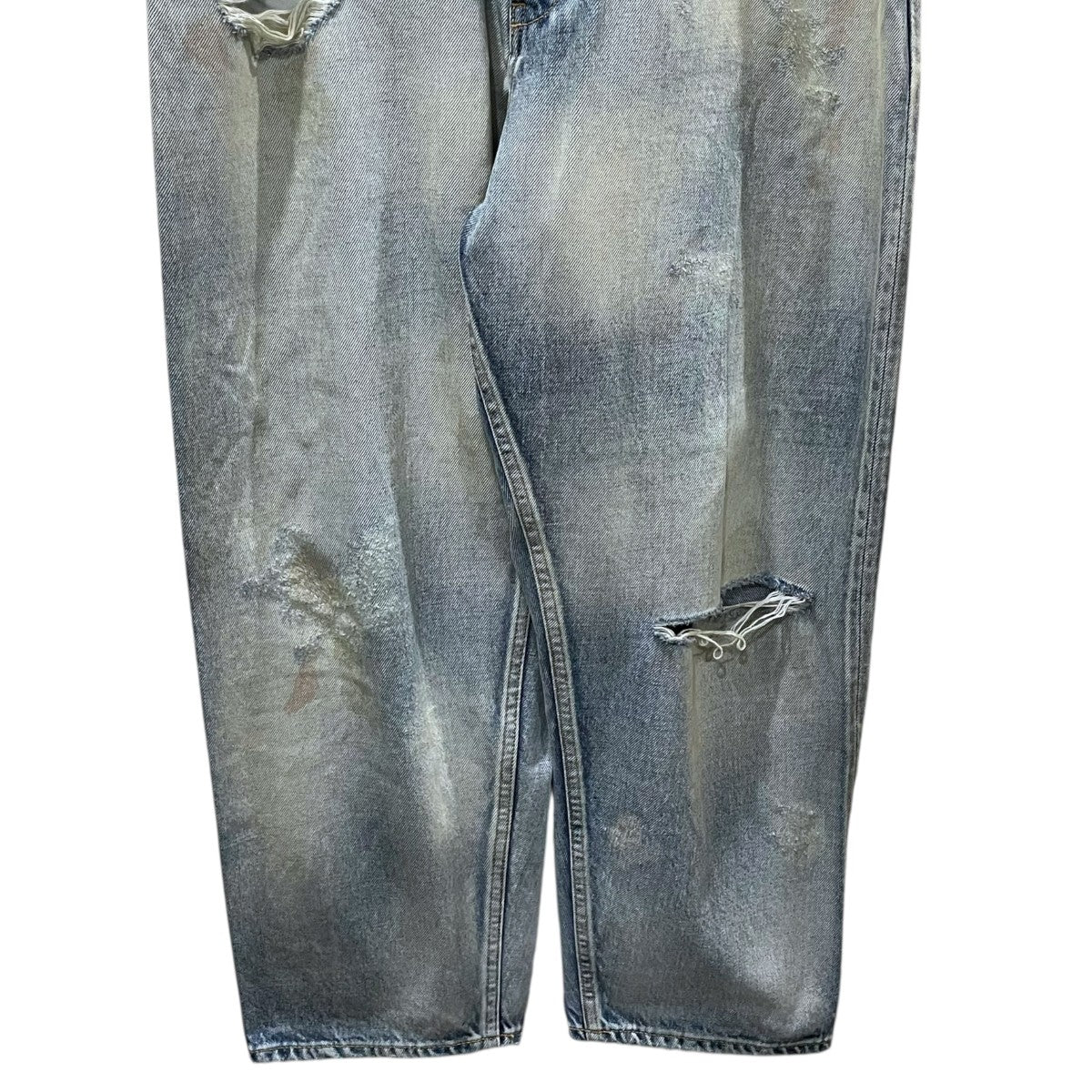 24SS 加工デニムパンツ SELVEDGE TAPERED 5P DENIM PANTS セルビッチ テーパード 5ポケット デニム パンツ ANC-PT03-B - Image 4