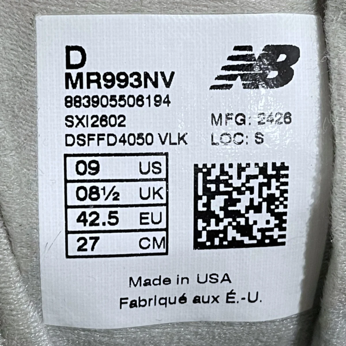 スニーカー MR993NV MADE IN USA - Image 9