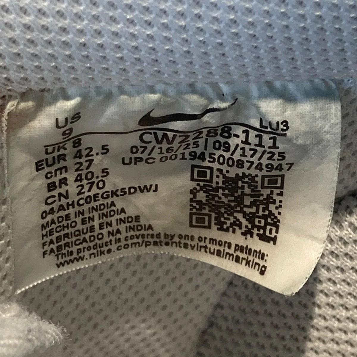 Air Force 1 Low ’07ローカットスニーカーCW2288-111 - Image 6