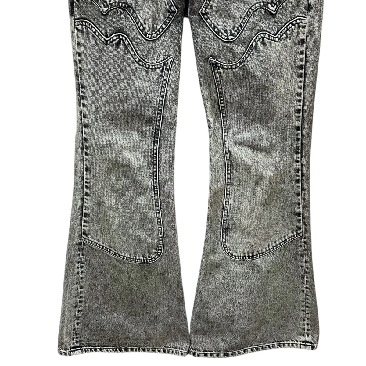 24SS 加工フレアデニムパンツ ACID WASHED MODERN WESTERN FLARED TROUSERS 2441000421 - Image 4