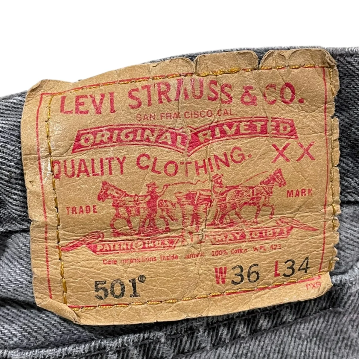 ペイント加工デニムパンツ 米国製 ボタン裏554 501 0660 - Image 8