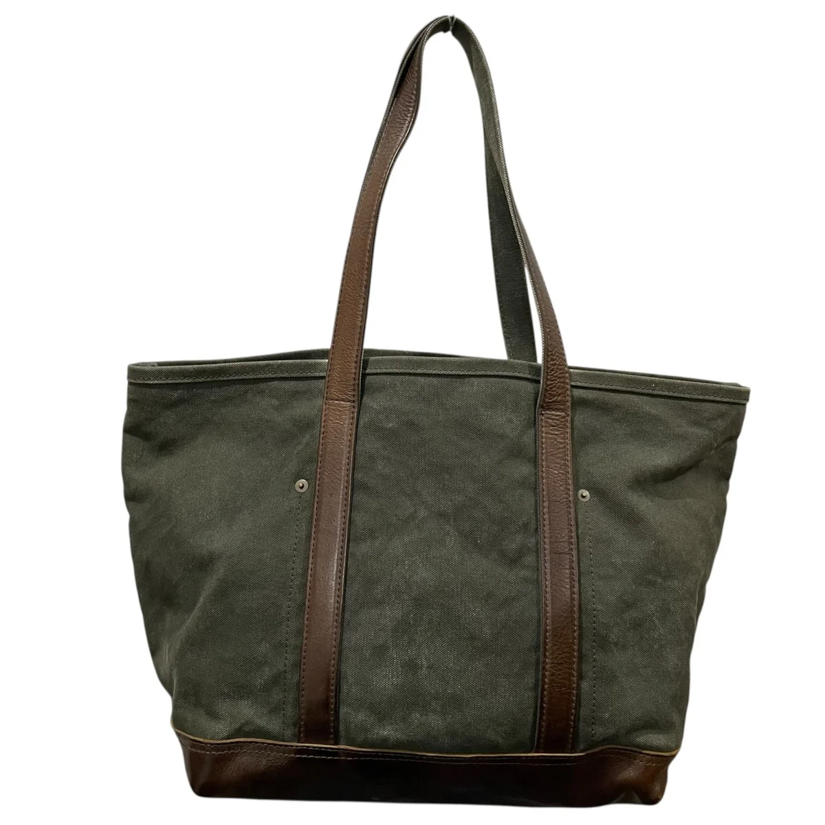 レザー帆布加工トートバッグ AGING CANVAS BASIC TOTE エイジングキャンバス ベーシックトート - Image 2