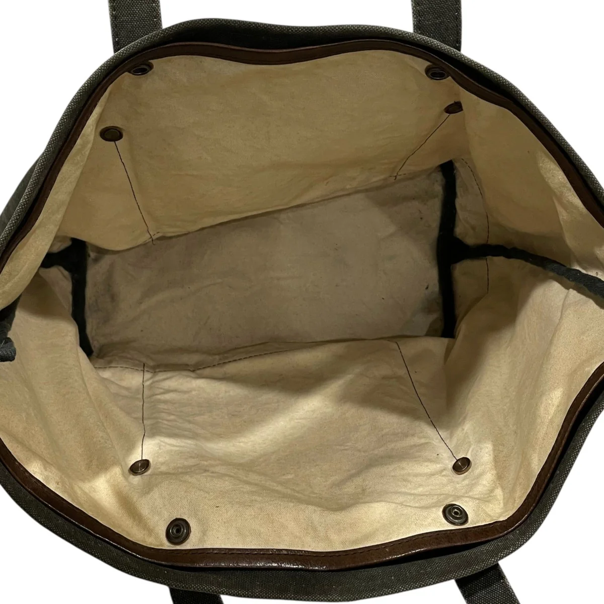 レザー帆布加工トートバッグ AGING CANVAS BASIC TOTE エイジングキャンバス ベーシックトート - Image 4