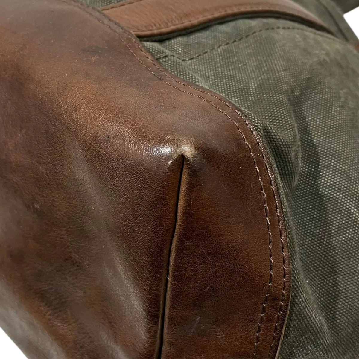 レザー帆布加工トートバッグ AGING CANVAS BASIC TOTE エイジングキャンバス ベーシックトート - Image 8