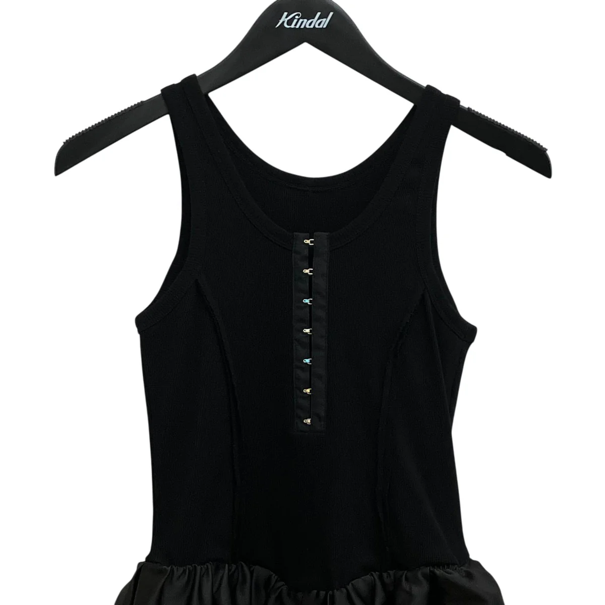 Satin Combination Peplum Tank Topタンクトップ21251415214 - Image 3