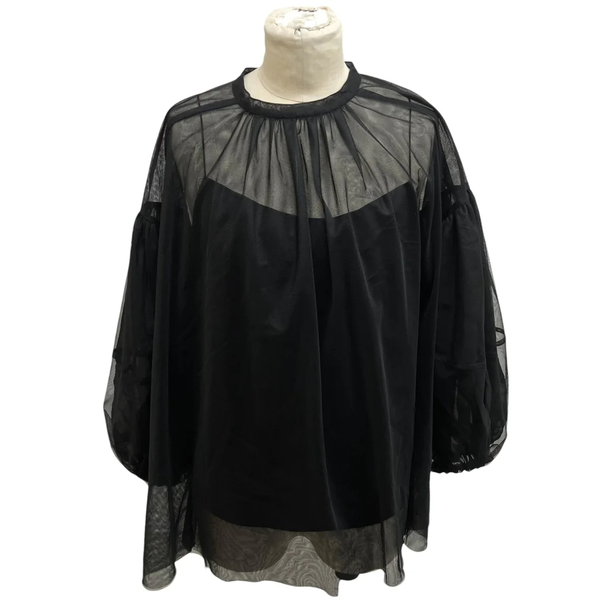 SHEER TULLE BALLOON SLEEVE TOPSパフスリーブカットソー14122-4092