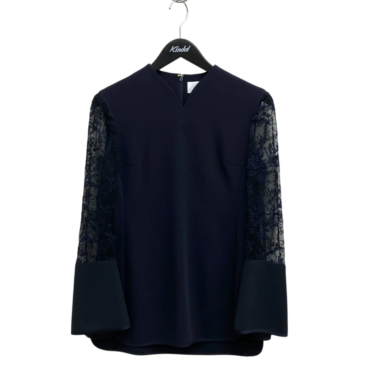 Acetate Polyester Floral Lace-Sleeve Shirt長袖ブラウスMM24FW-SH004