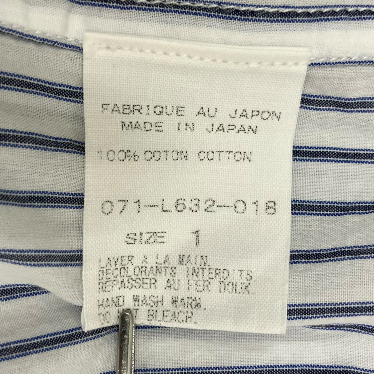 ストライプ長袖ワンピース071-L632-018 - Image 6