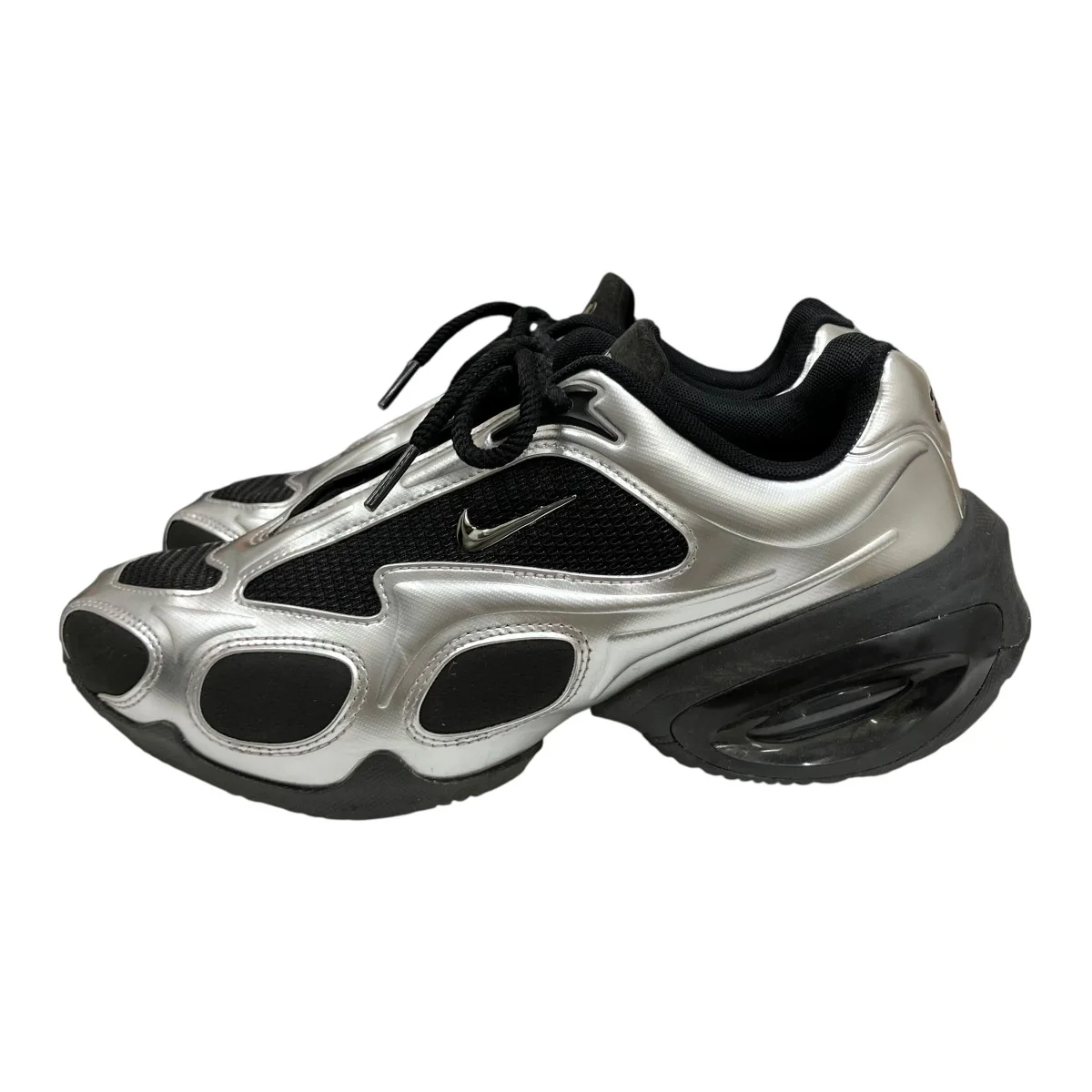 NIKE WMNS AIR MAX MUSE BLACK METALLIC SILVERスニーカーFV1920-001 - Image 3