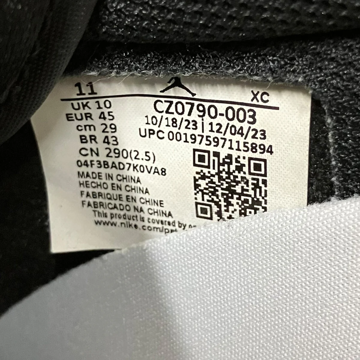 Air Jordan 1 Retro Low OG ”Shadow”スニーカーCZ0790-003 - Image 9