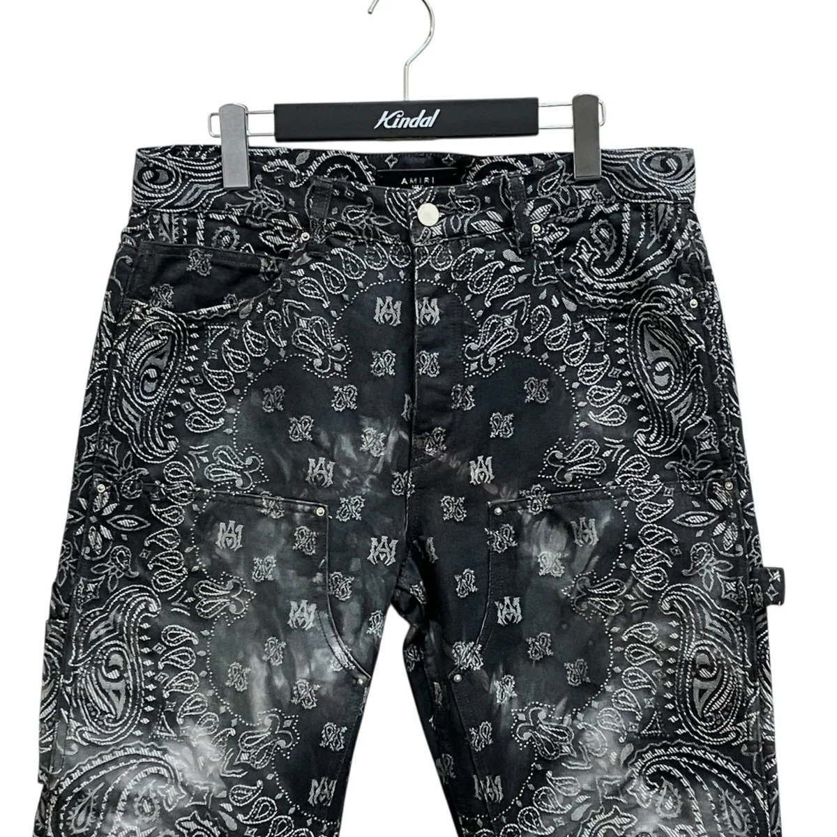 Tie Dye Bandana Carpenter Jeans in Dark GreyペイズリーパンツAMDNGH1052 - Image 3
