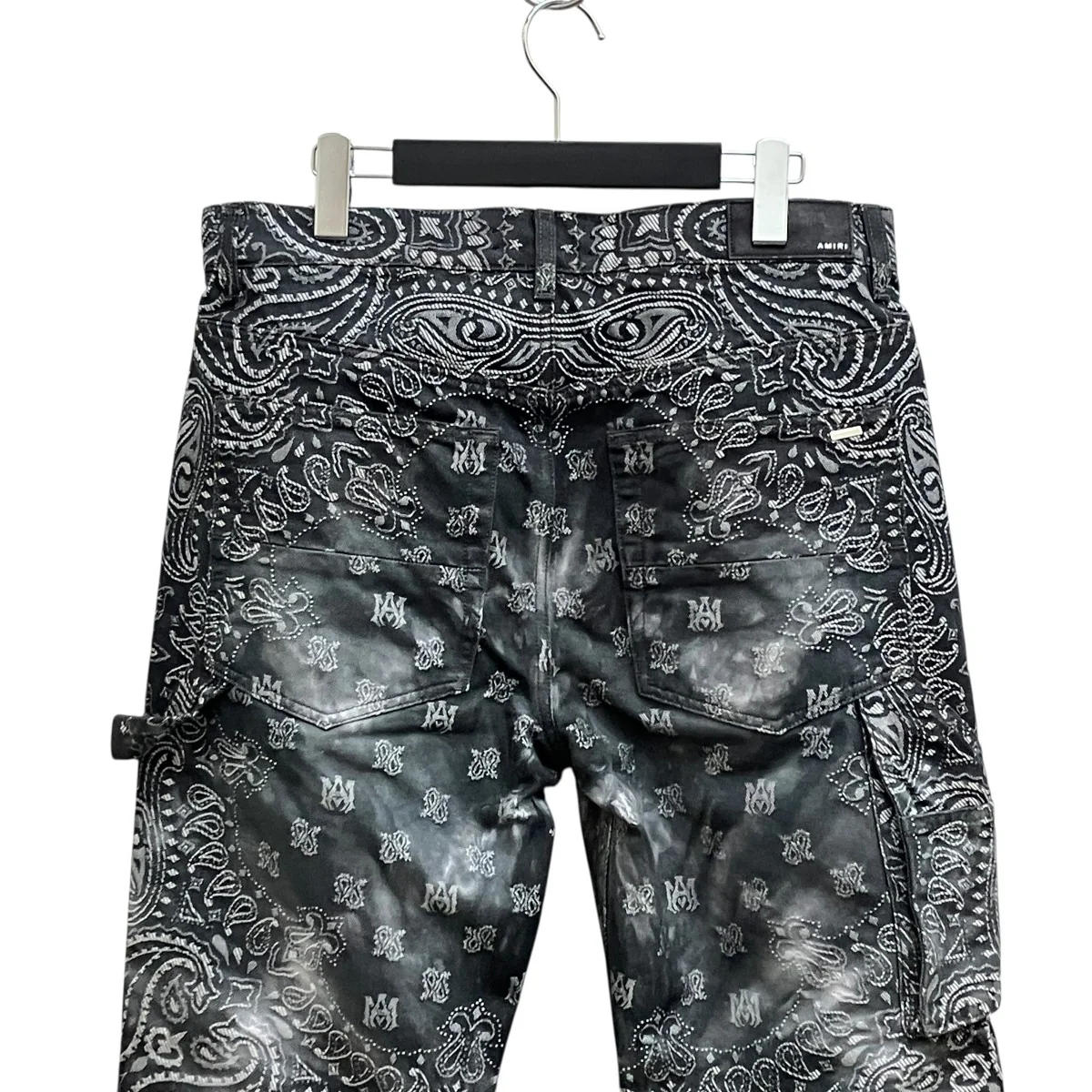 Tie Dye Bandana Carpenter Jeans in Dark GreyペイズリーパンツAMDNGH1052 - Image 4