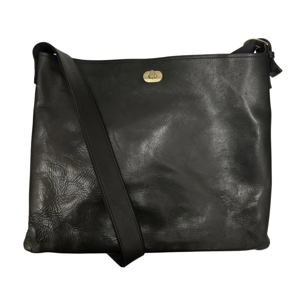 twist buckle bagレザーショルダーバッグ - Image 3