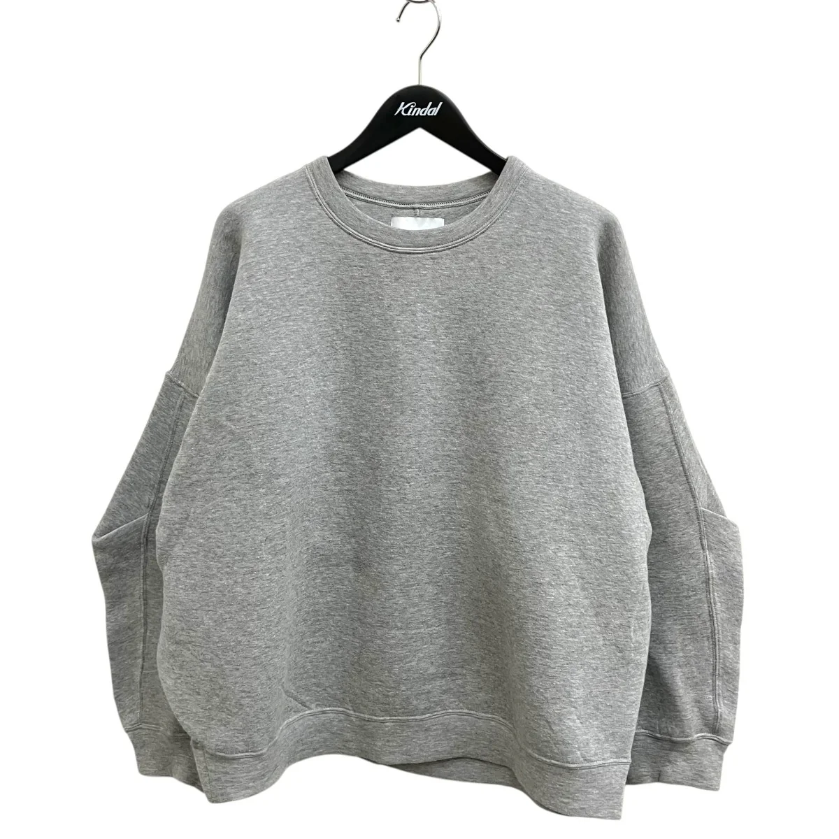 COTTON DOUBLE KNIT TUCKED CREW NECK LSスウェットST.1118