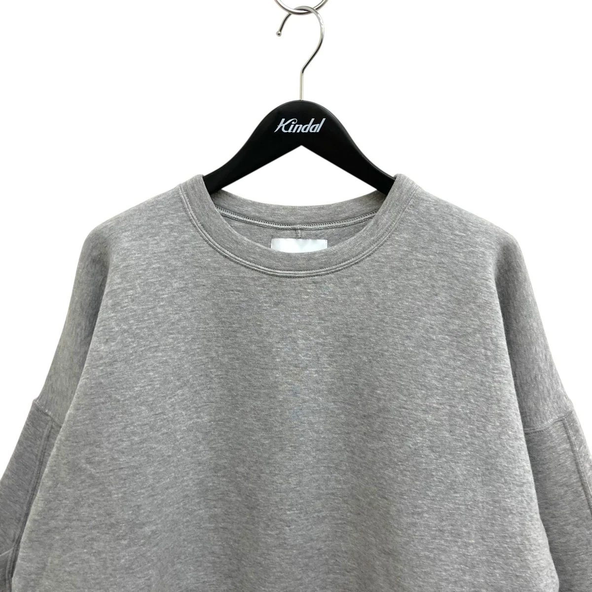COTTON DOUBLE KNIT TUCKED CREW NECK LSスウェットST.1118 - Image 3