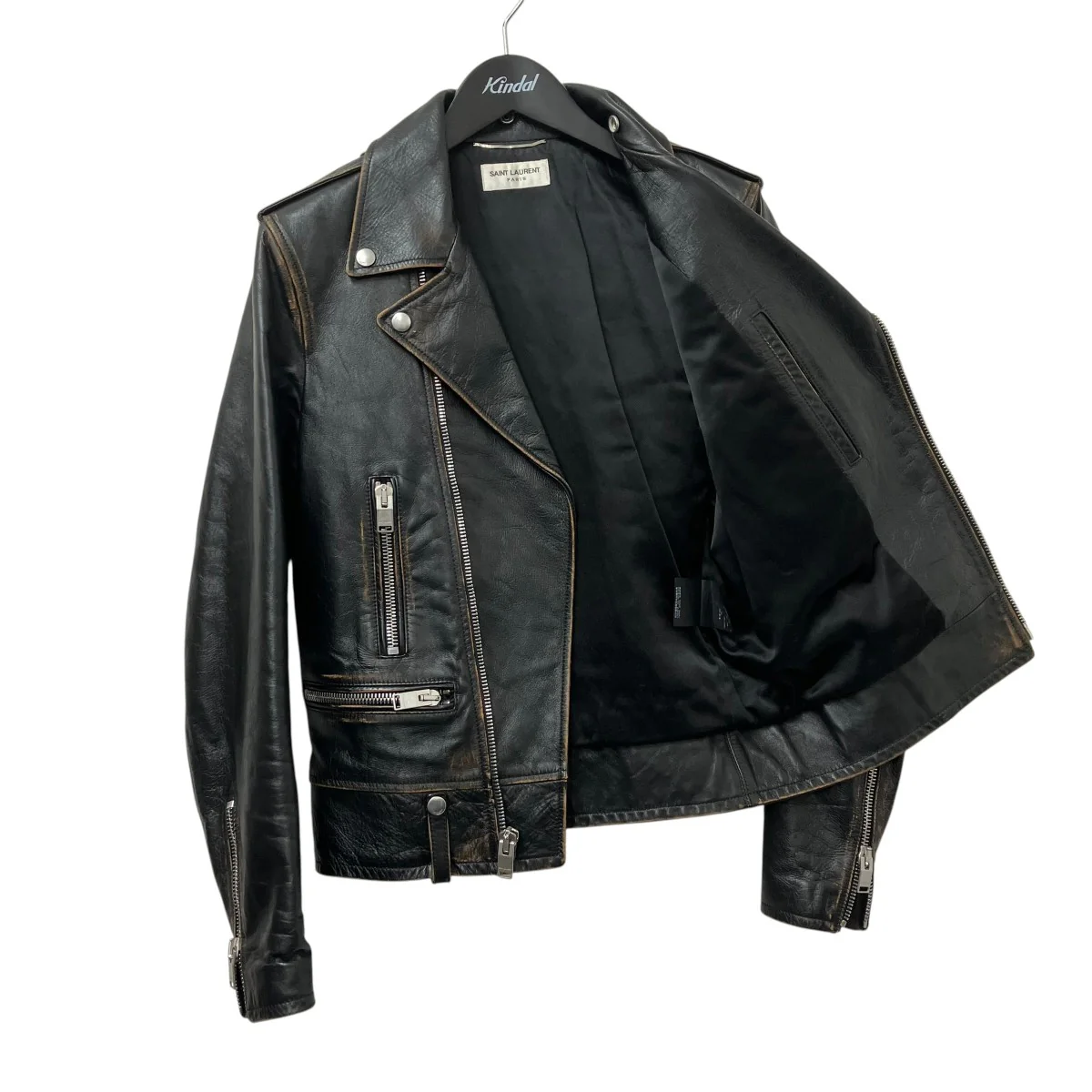 クラシックモーターサイクルジャケット ヴィンテージ加工レザージャケット484284 - Image 2