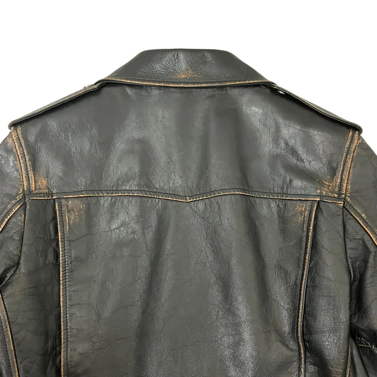 クラシックモーターサイクルジャケット ヴィンテージ加工レザージャケット484284 - Image 5