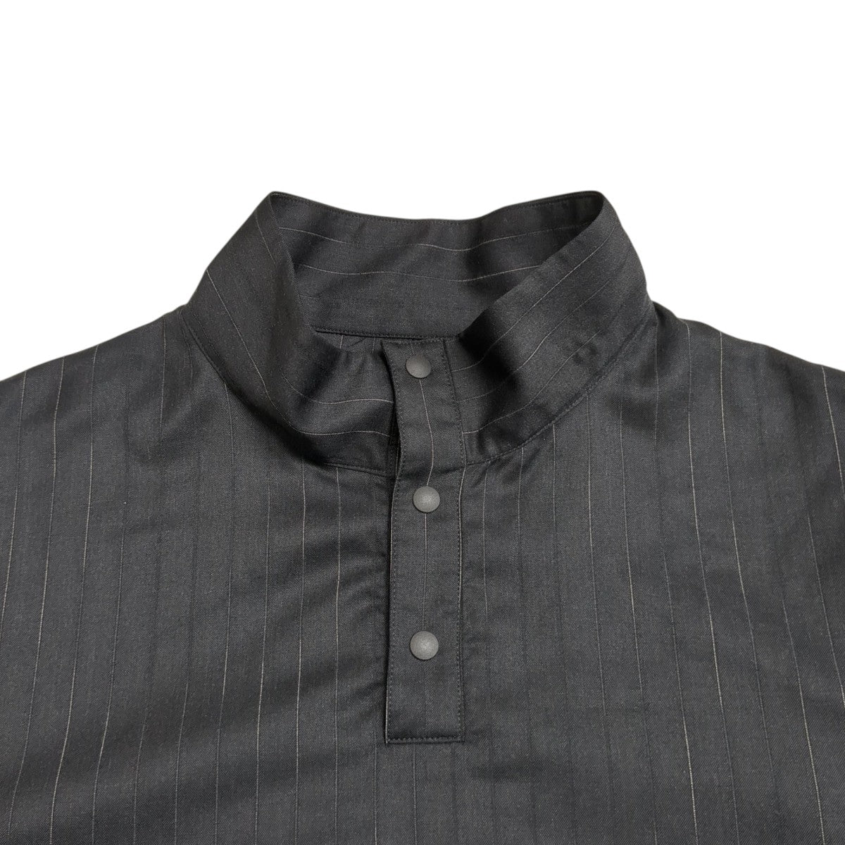 Super130’s RESISTED YARN DYED WOOL GABARDINE PULLOVERプルオーバーシャツ - Image 3