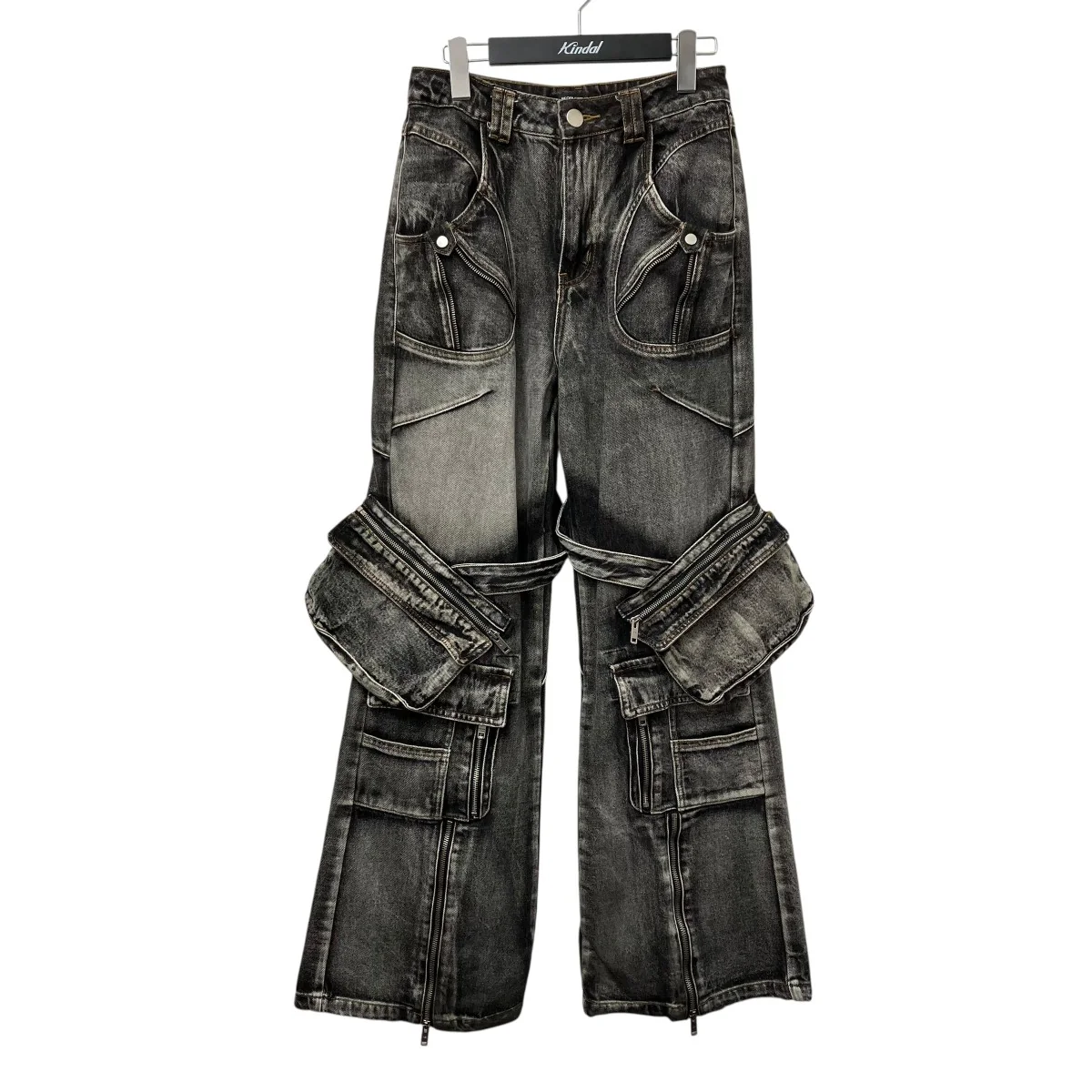 Straight Leg Deniｍ Cargo Pants Dirty Jeansデニムパンツ