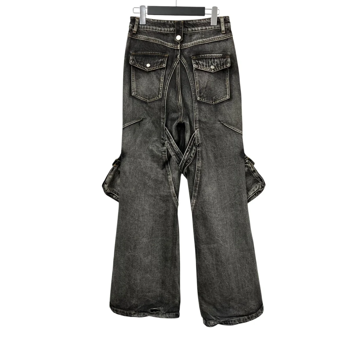 Straight Leg Deniｍ Cargo Pants Dirty Jeansデニムパンツ - Image 2