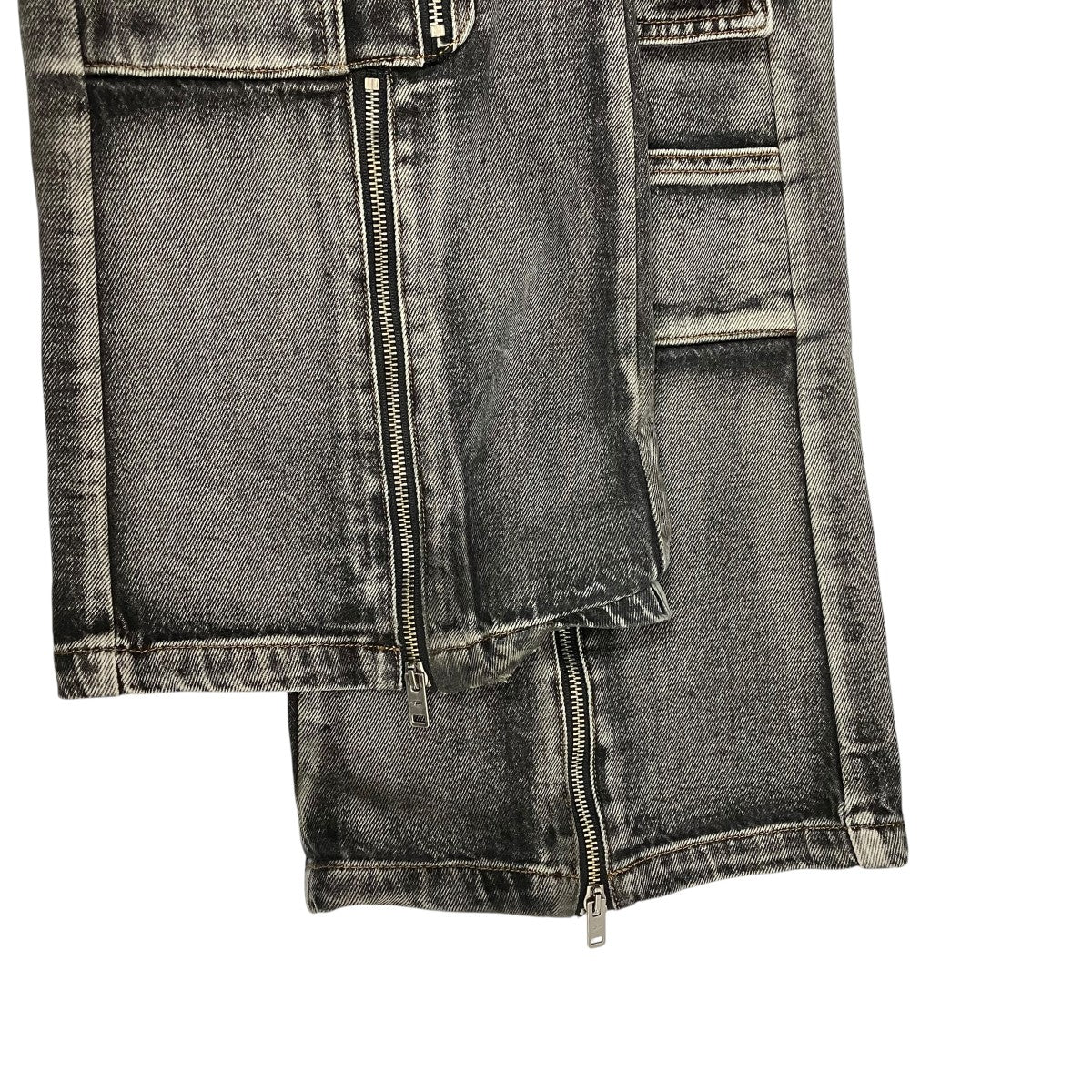 Straight Leg Deniｍ Cargo Pants Dirty Jeansデニムパンツ - Image 6