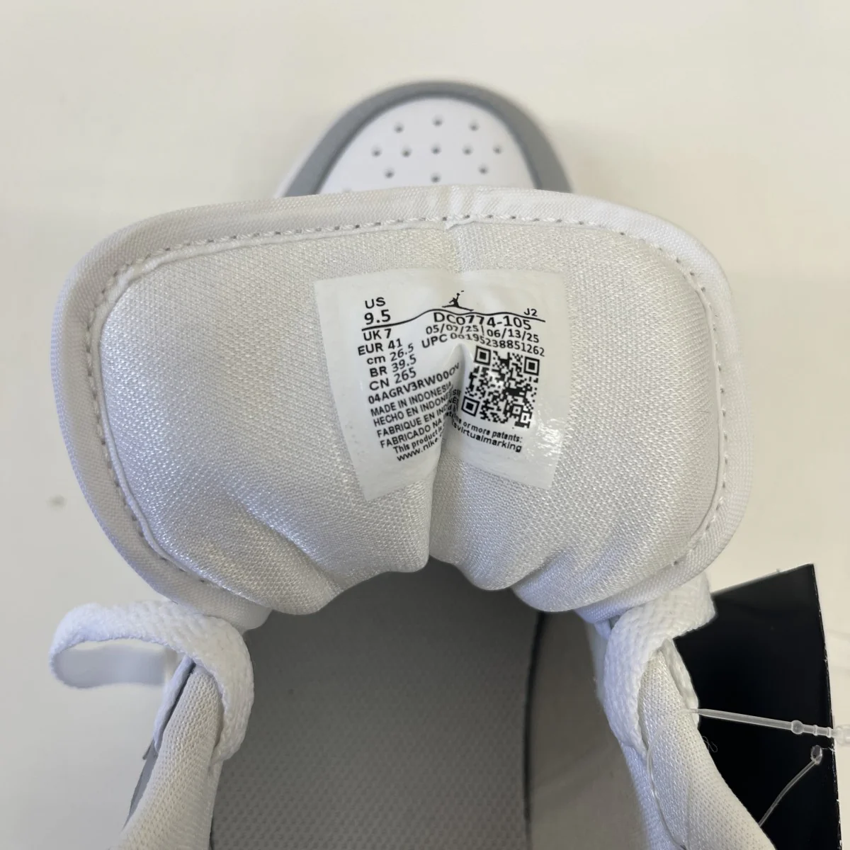 AIR JORDAN 1 LOW WHITE WOLF GREY-ALUMINUMローカットスニーカーDC0774-105 - Image 7