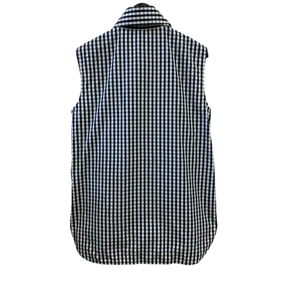 SLEEVELESS TIE BL GINGHAMギンガムチェックタイ付ノースリーブシャツMB231-5010 - Image 2