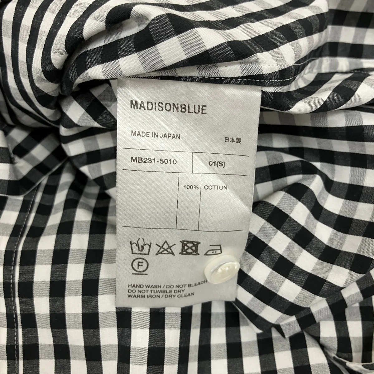 SLEEVELESS TIE BL GINGHAMギンガムチェックタイ付ノースリーブシャツMB231-5010 - Image 4